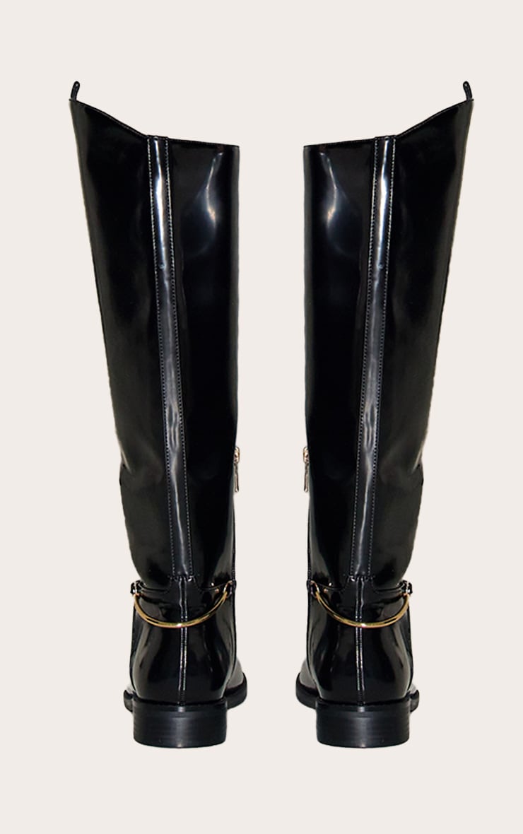 Bottes cavalières hautes noires image 4