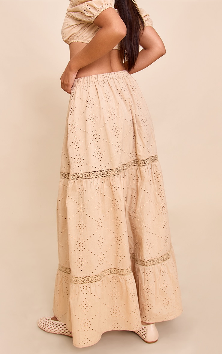 Sand Broderie Floaty Maxi Skirt image 3