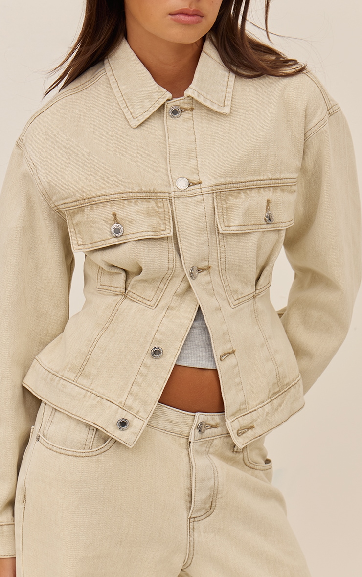 Light Stone Dip Front Straight Leg Jeans image 4