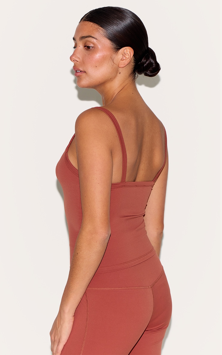 Petite Paprika Sculpt Gym Strappy Vest image 2