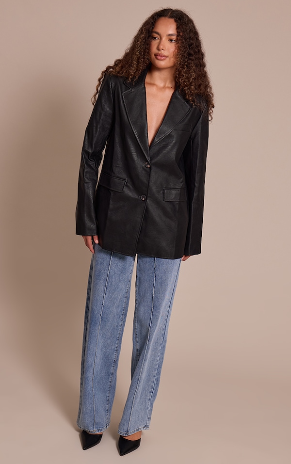  Tall Vintage Mid Wash Seam Wide Leg Jeans