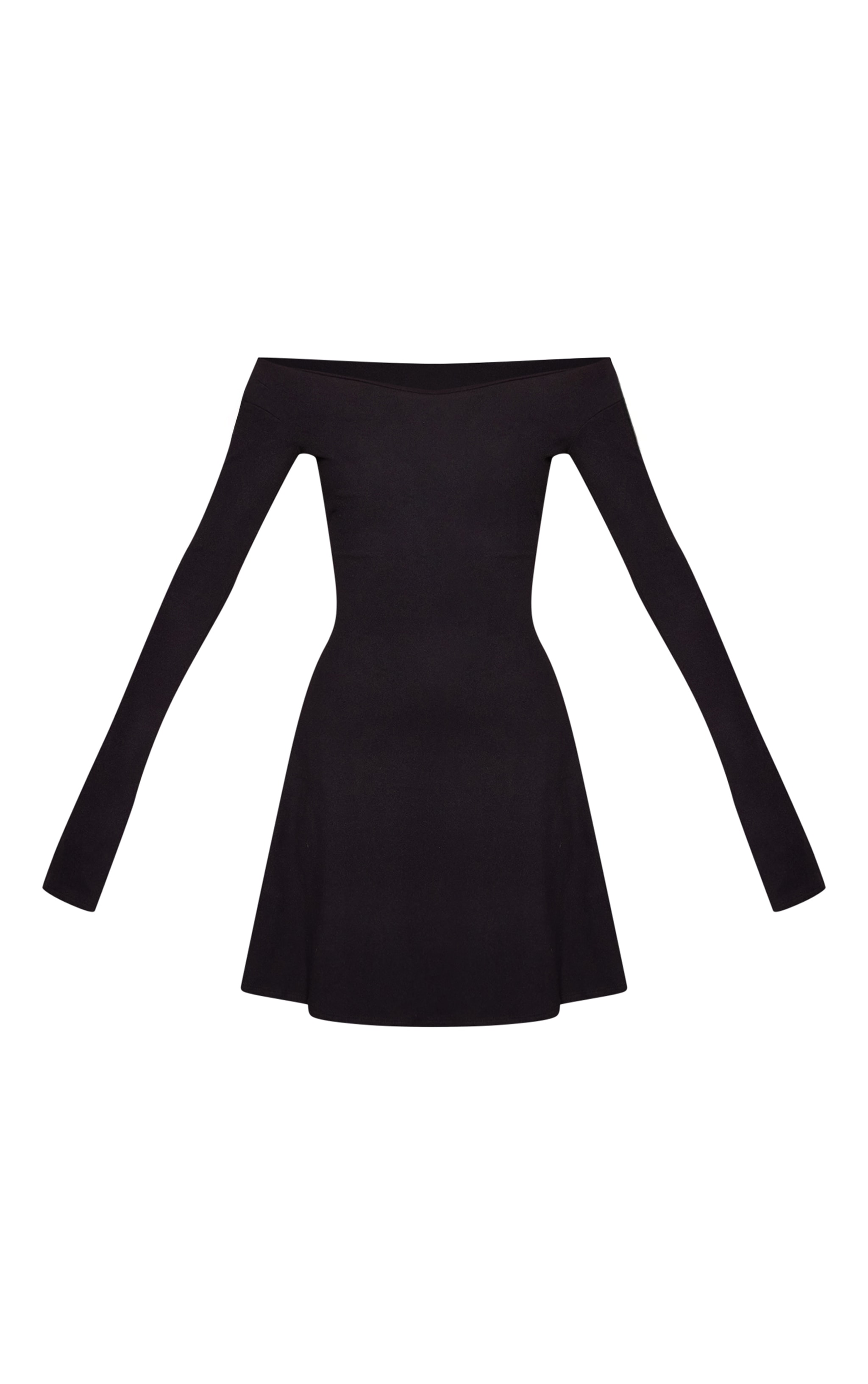 Tall Black Soft Touch V Neck Long Sleeve Shift Dress image 5