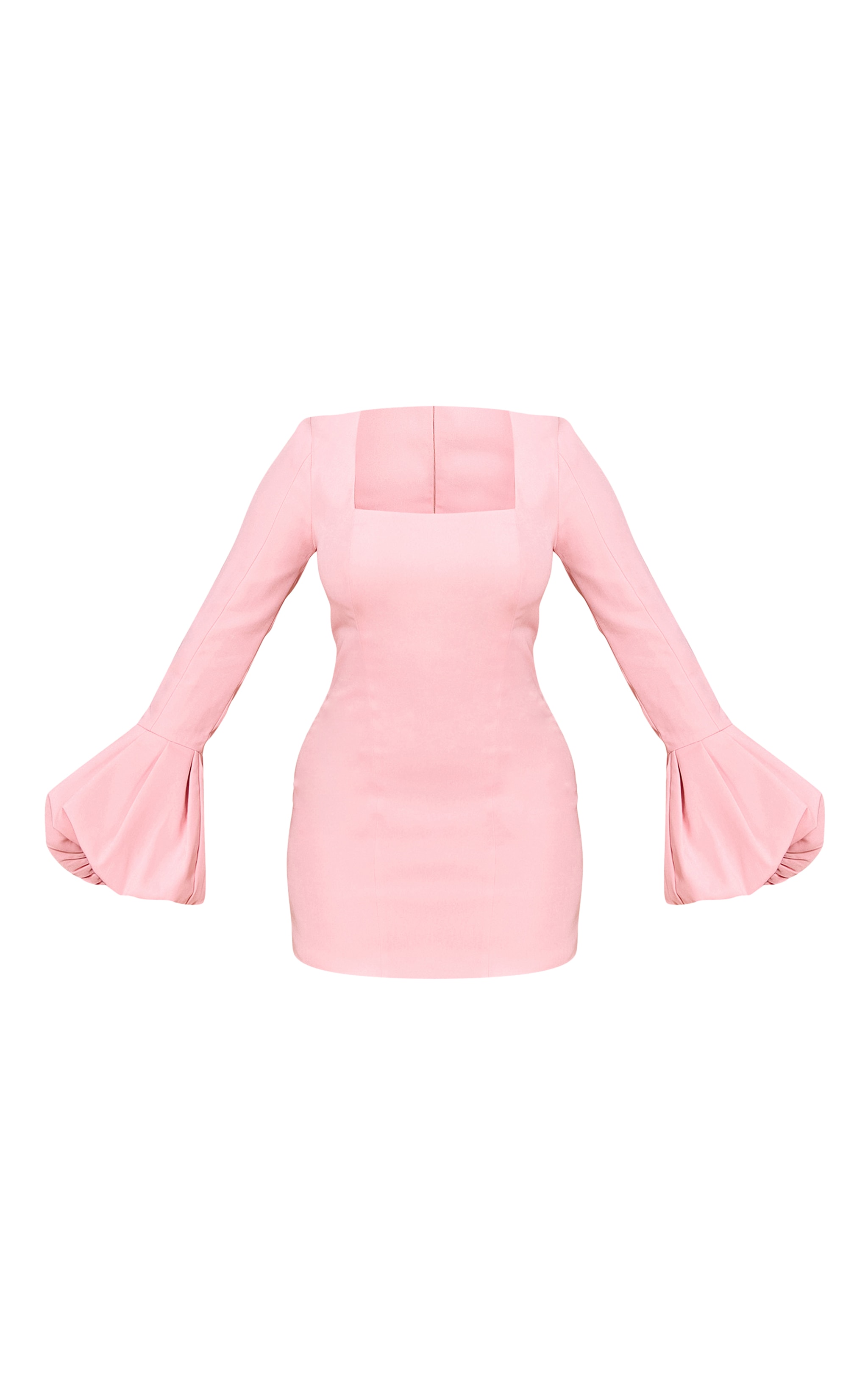 Shape Blush Woven Square Neck Puffball Sleeve Mini Dress image 5
