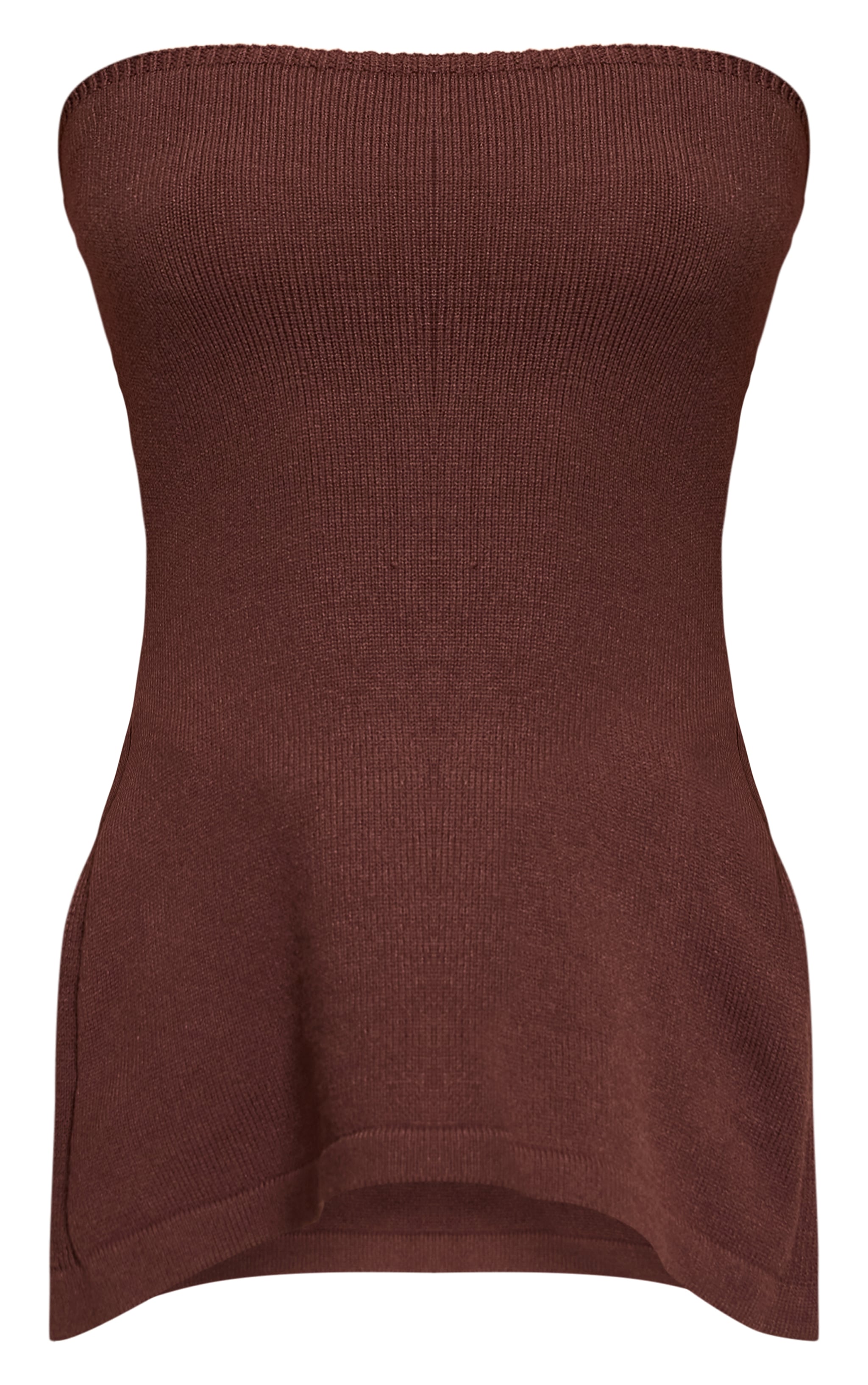 Chocolate Bandeau Longline Top image 5