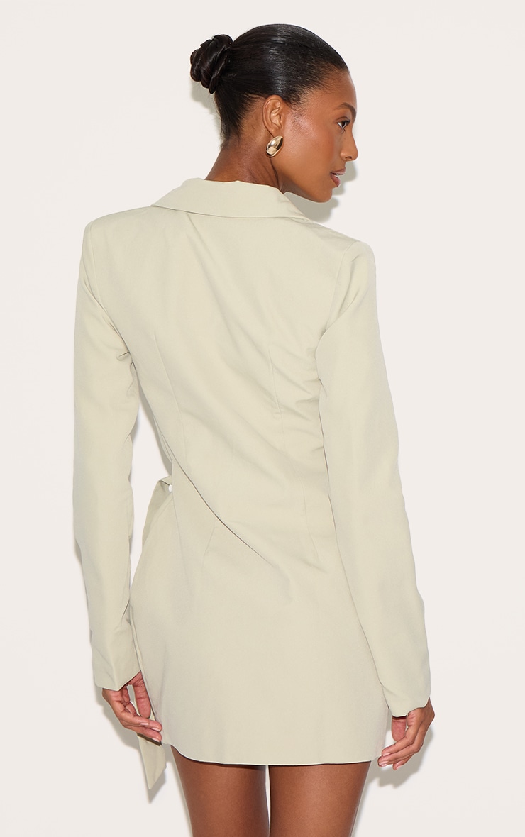 Sage Plunge Tie Side Blazer Dress image 2
