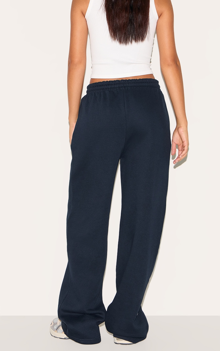 Tall Navy Drawstring Wide Leg Sweatpants image 3
