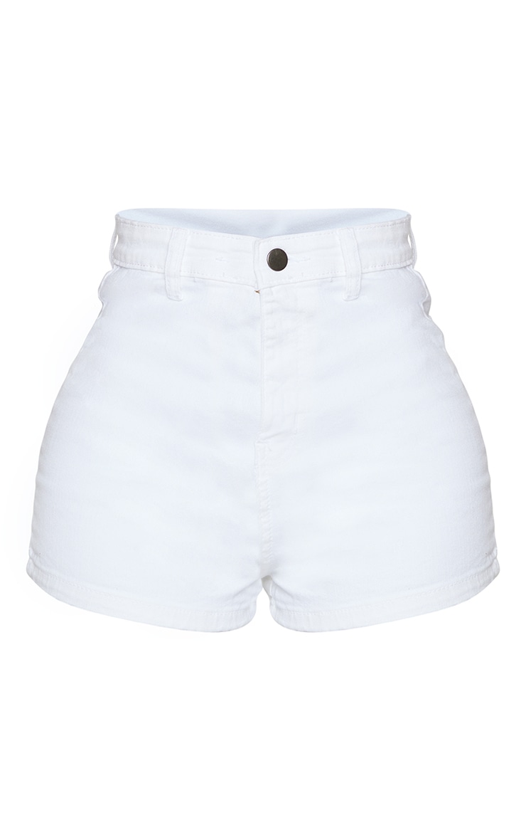 White disco shorts top