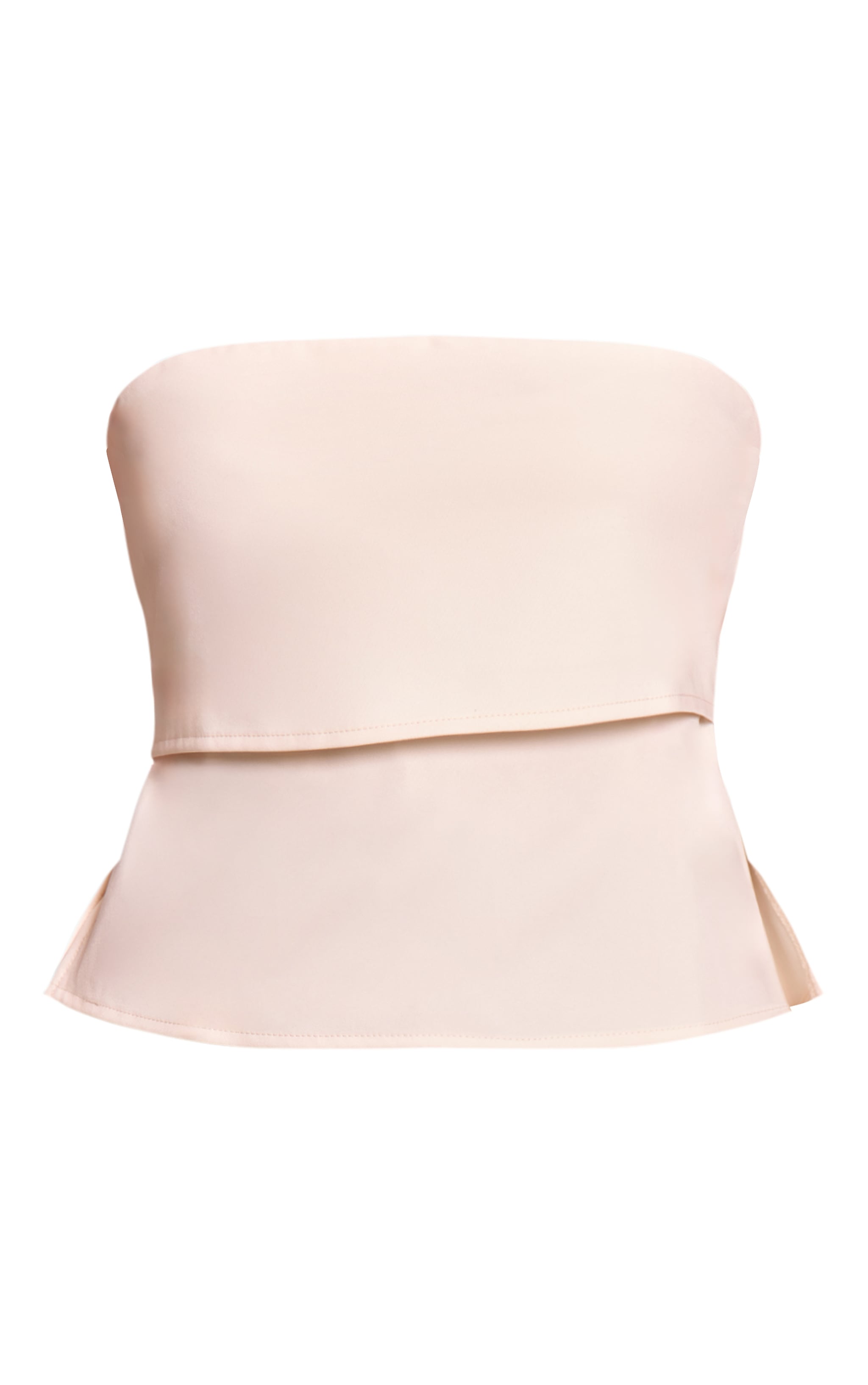 Cream Fold Over Tailored Bandeau Top image 5