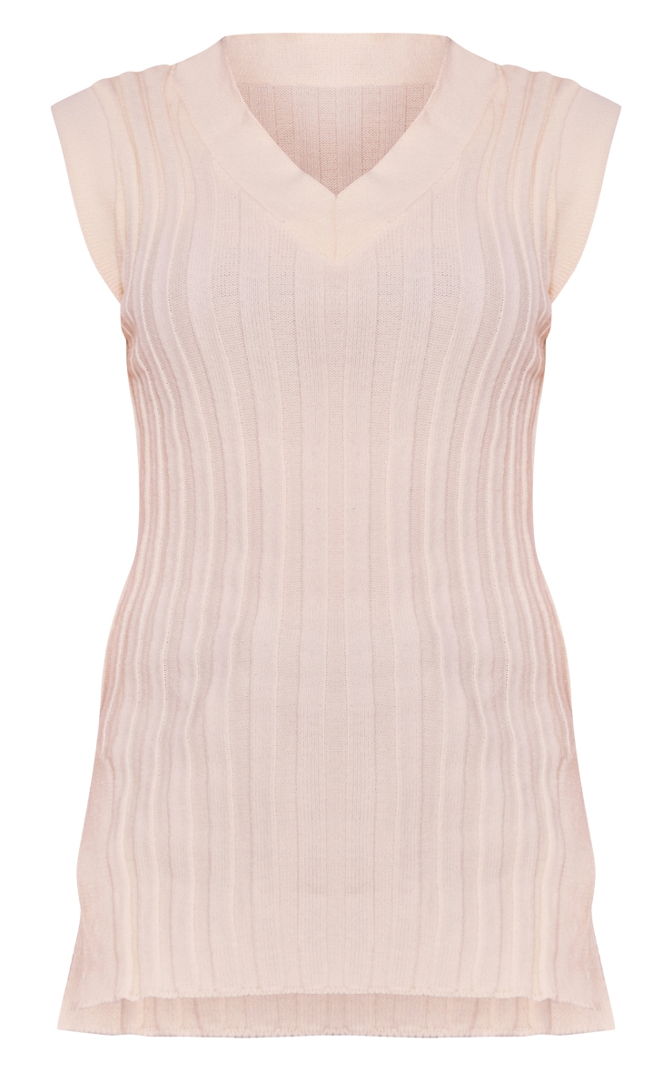 Maternity Cream Thick Rib Knit Vest image 5