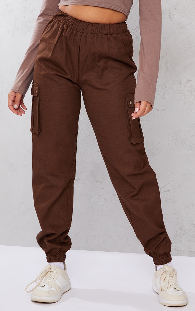 Petite Chocolate Pocket Detail Cargo Pants image 2