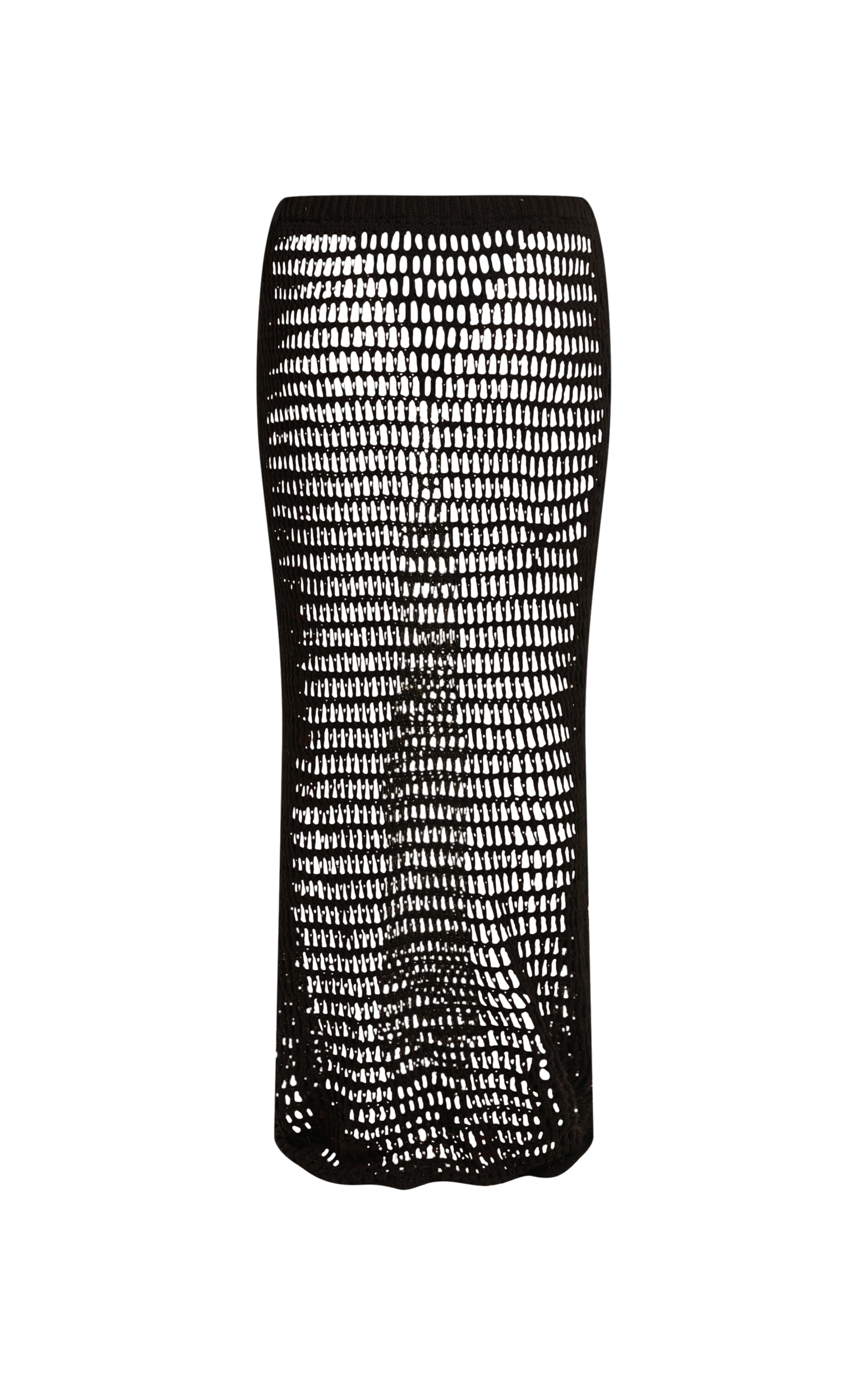 Black Crochet Beach Maxi Skirt image 5