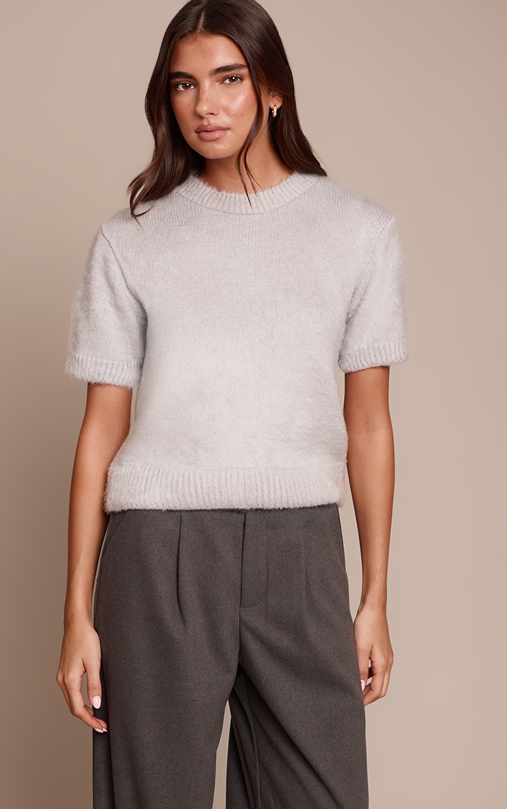 Soft Grey Brushed T-Shirt