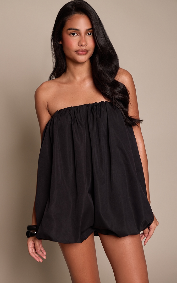 Black Puffball Playsuit
