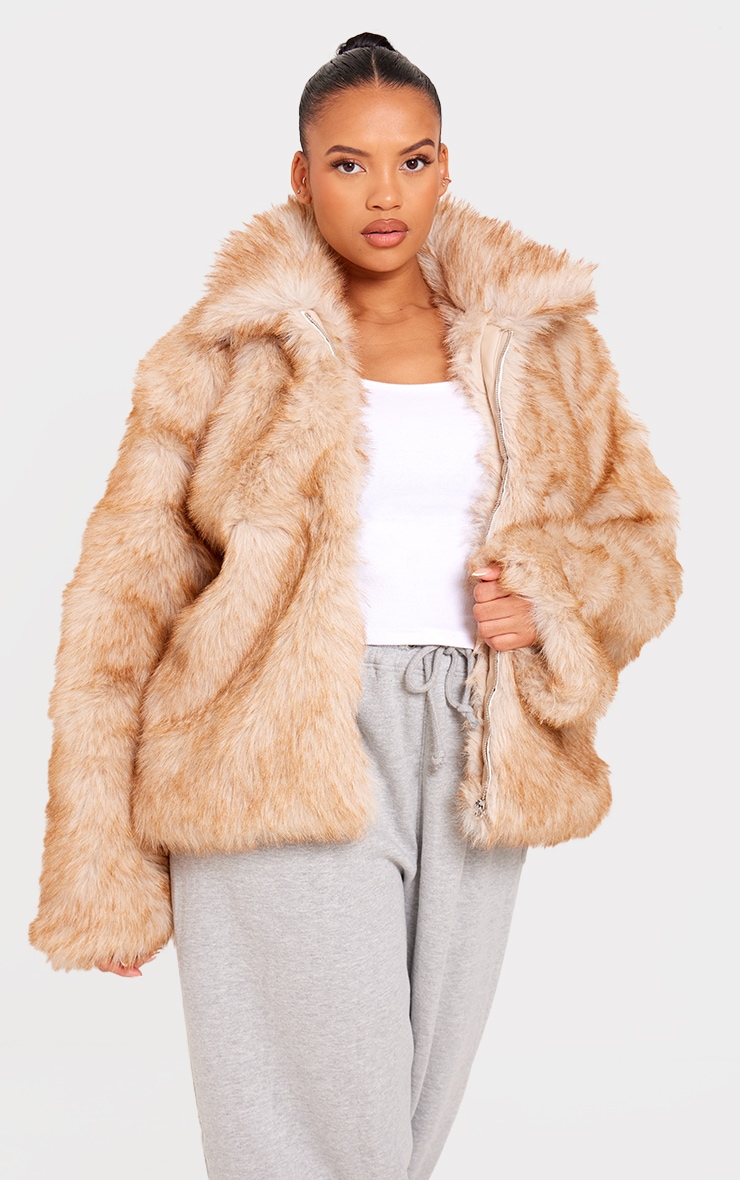 Cargo Jacket w Faux Fur Collar in Sage