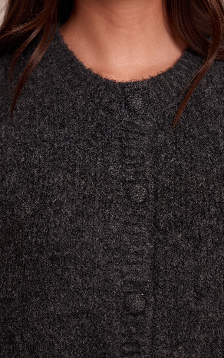 Grey Brushed Knit Vest image 4