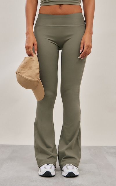 Pantalon de yoga flare vert olive Sculpt