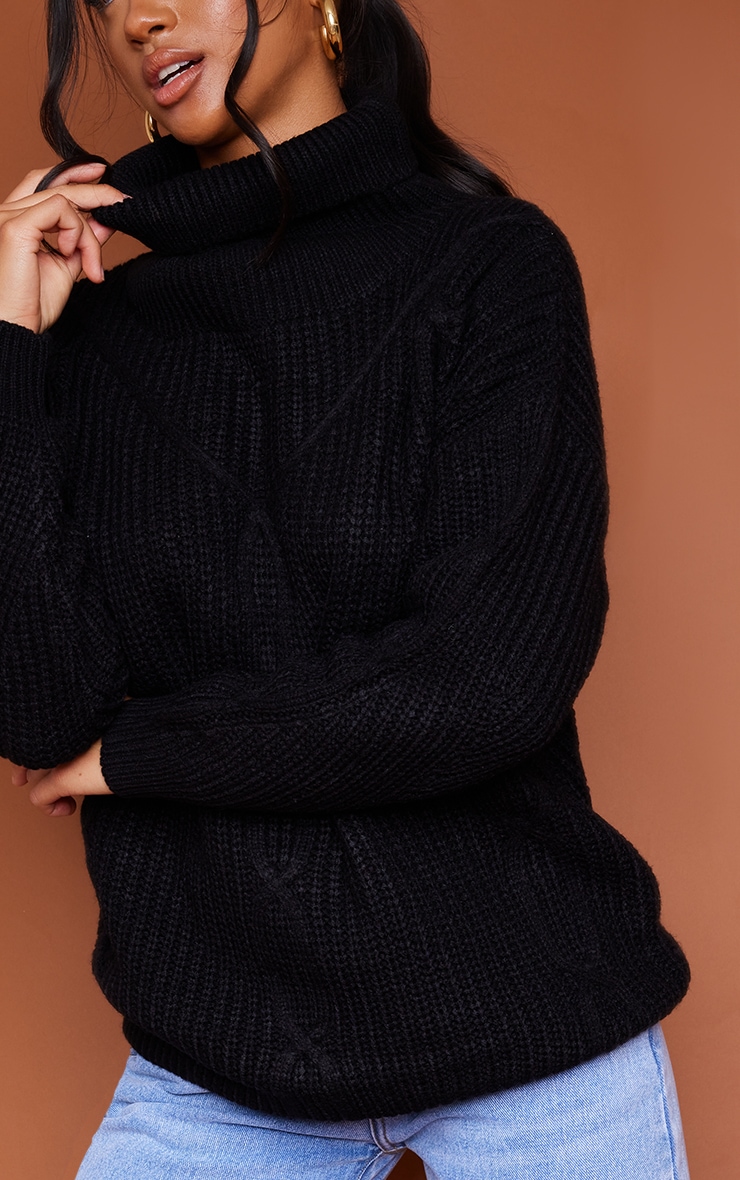 womens black chunky jumper