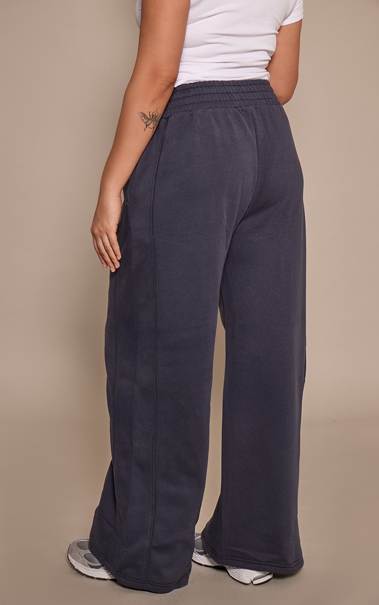 Plus Navy Sunday Reset Embroided Wide Leg Sweatpant image 3