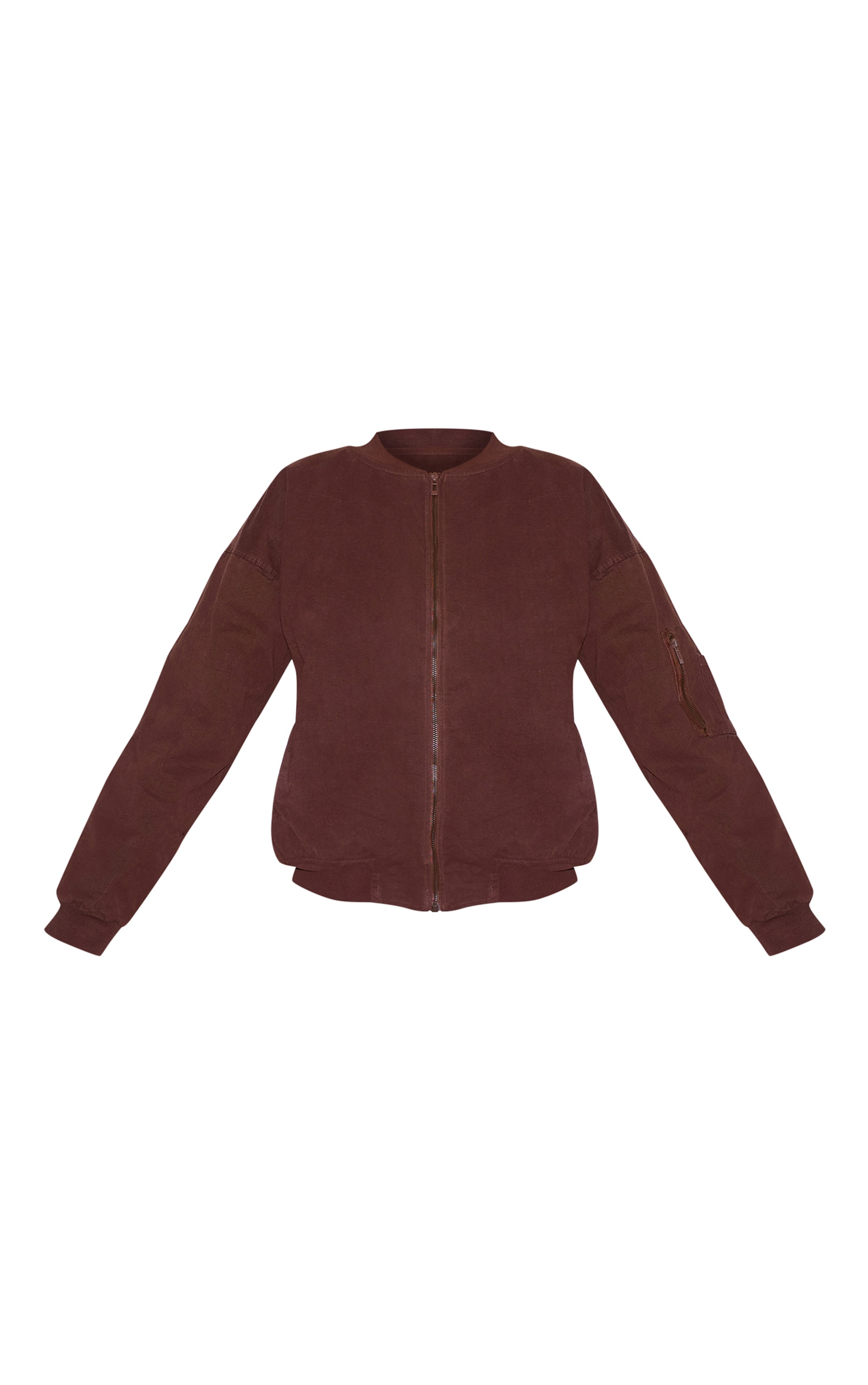 Chocolate Classic Oversized Bomber Jacket image 5