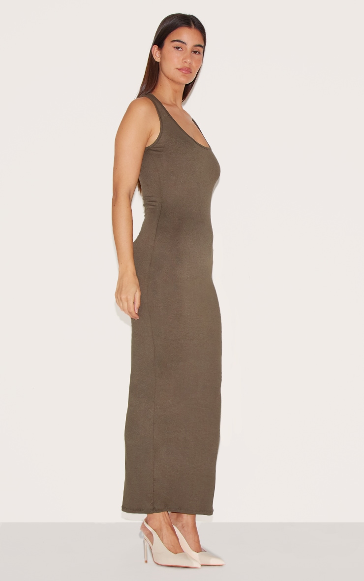 Olive Basic Simple Maxi Dress image 3