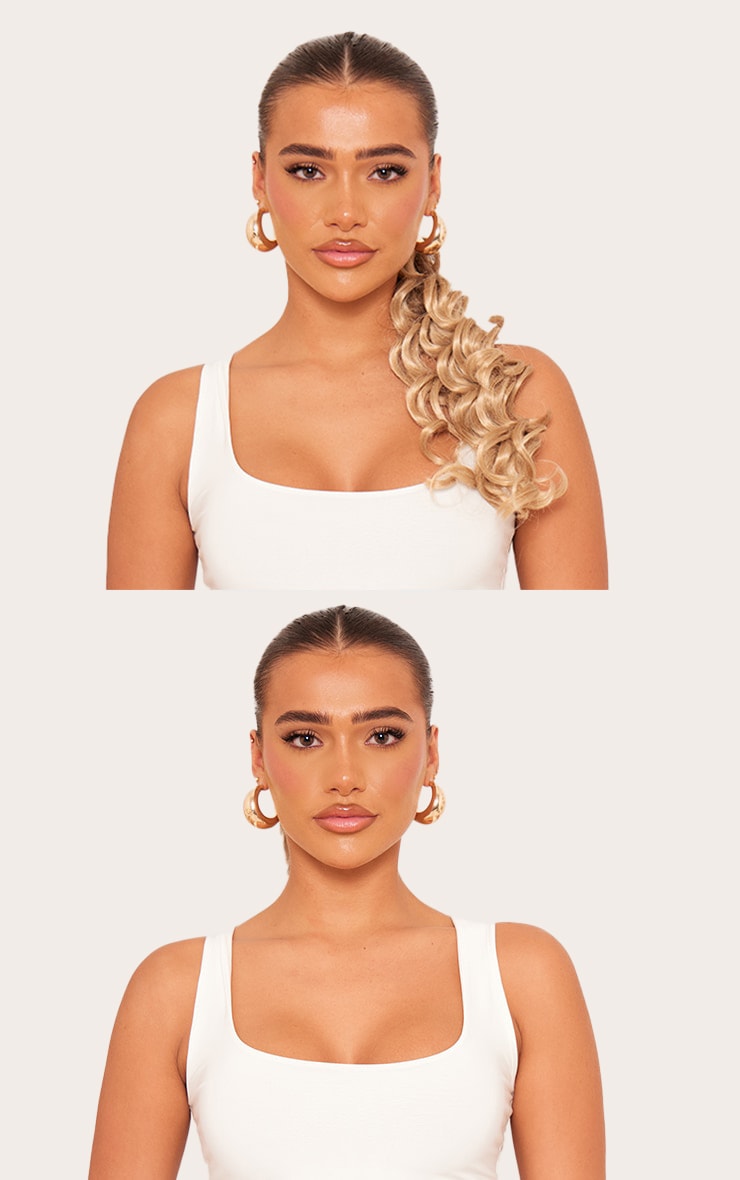 Lullabellz Midi Grande Curly Corkscrew 20" Wraparound Pony Golden Blonde image 3