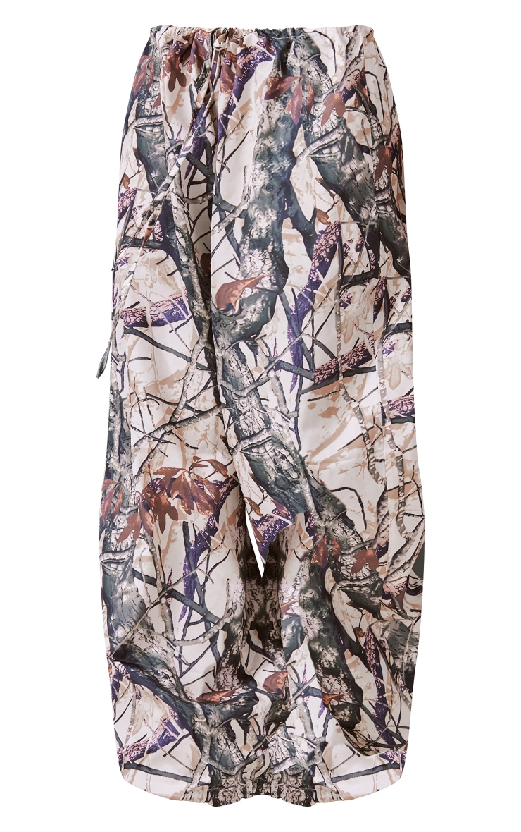 Khaki Abstract Print Oversized Parachute Cargo's image 5