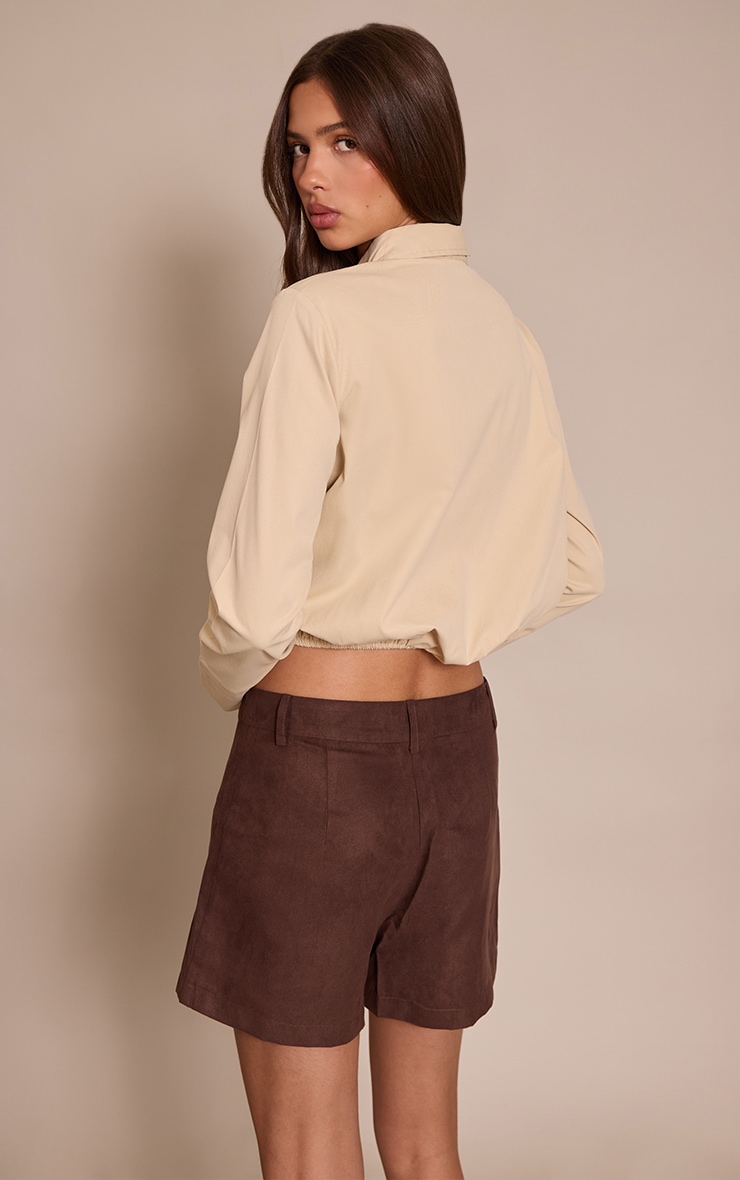 Stone Woven Bubble Hem Shirt  image 2