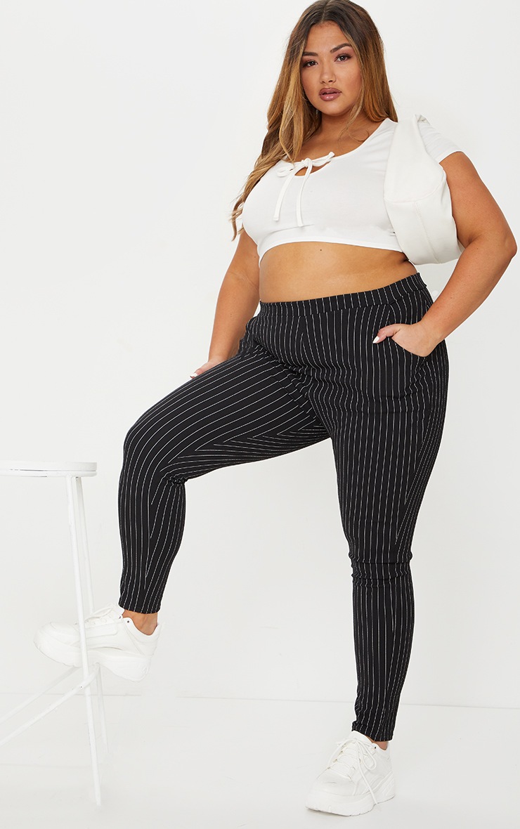pinstripe skinny pants