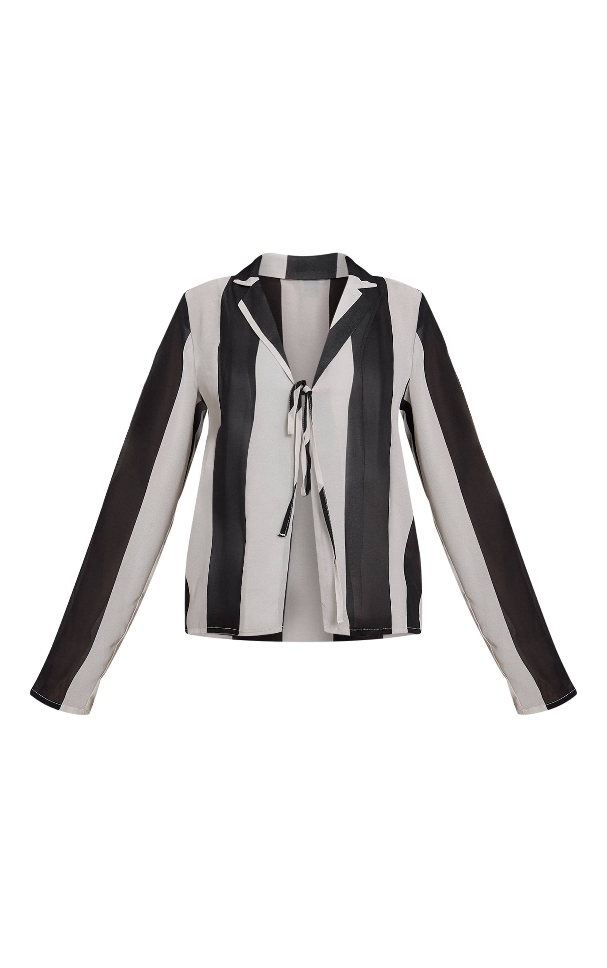 Petite Stripe Tie Front Shirt image 5