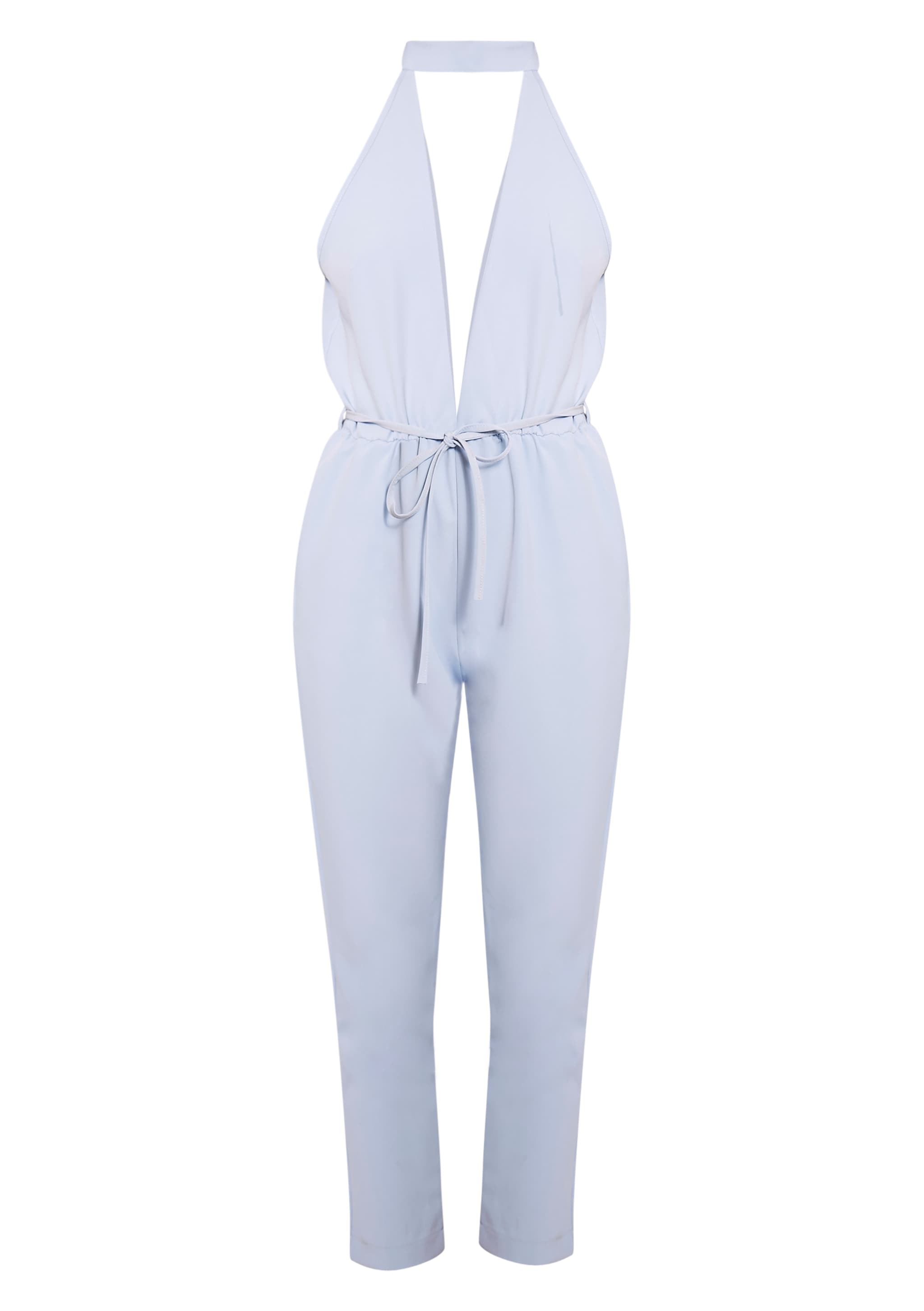 Jeena Powder Blue Cut Out Detail Jumpsuit PrettyLittleThing