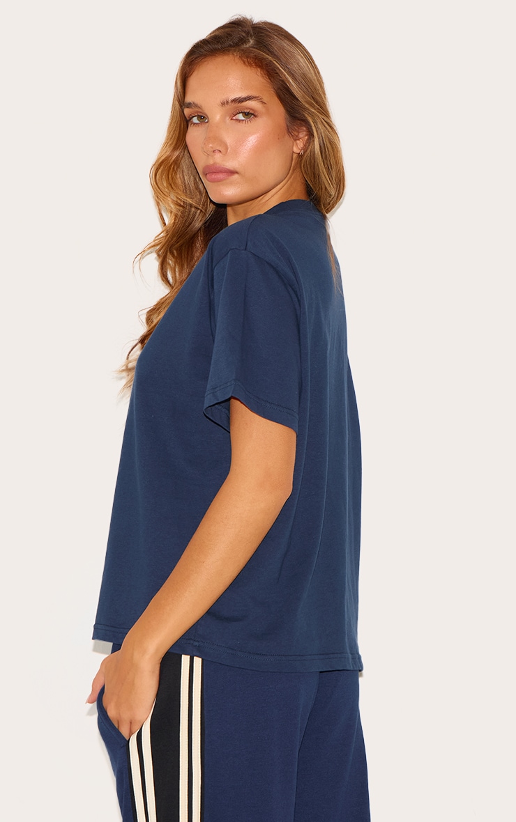 Navy Sport Collective Printed Boxy Oversized T Shirt image 2
