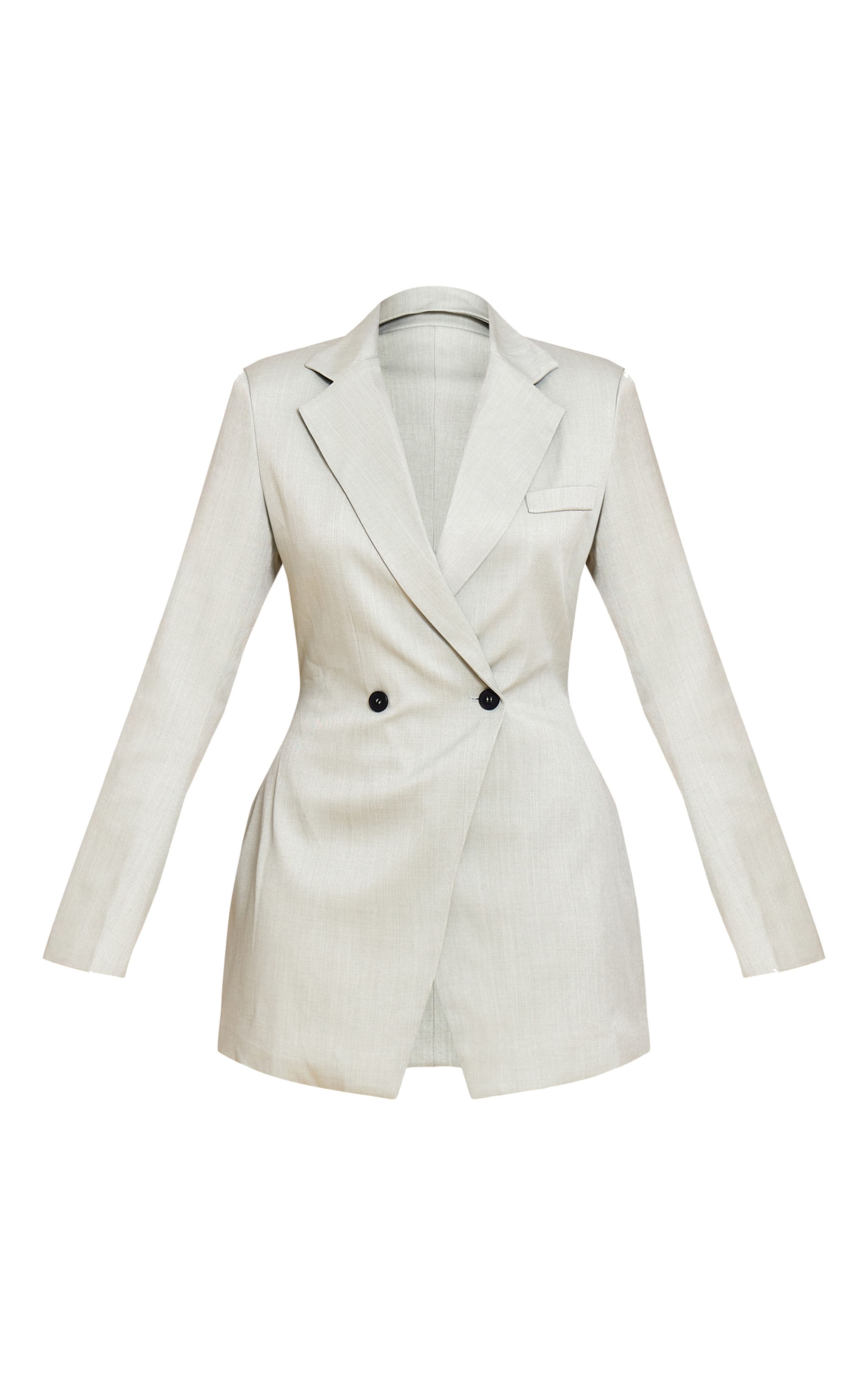 Sage Woven Cinched Waist Blazer Dress image 5