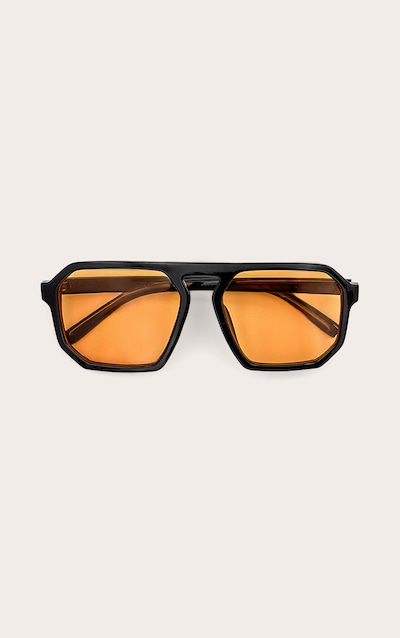 Orange Lens Aviator Sunglasses
