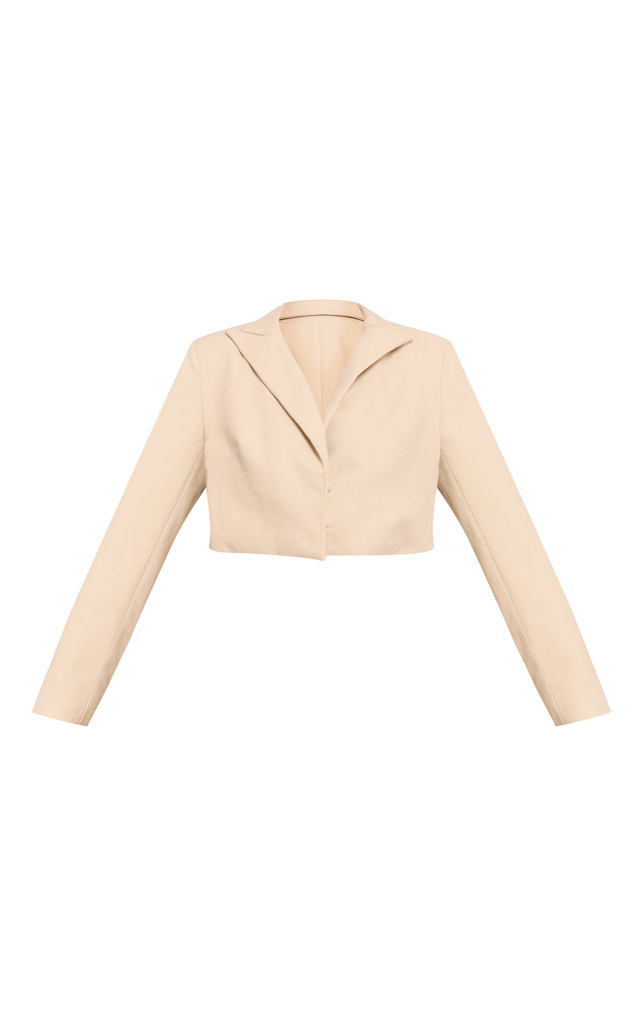 Shape Butter Cream Wool Look Cropped Structured Blazer image 5