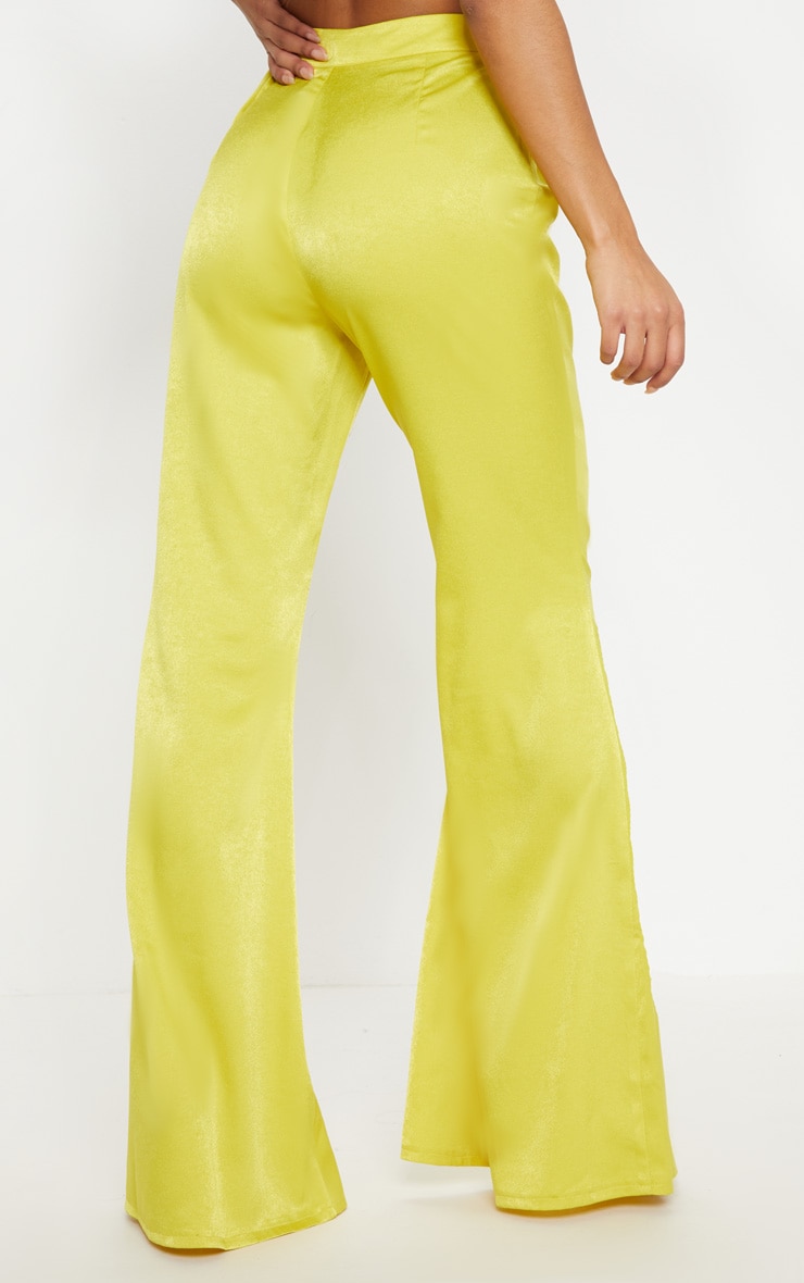 Yellow Tailored Extreme Flared Pants PrettyLittleThing USA
