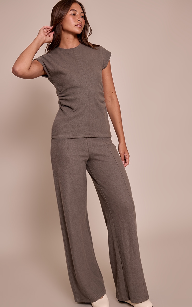 Charcoal Soft Touch Cinch Waist Top image 3