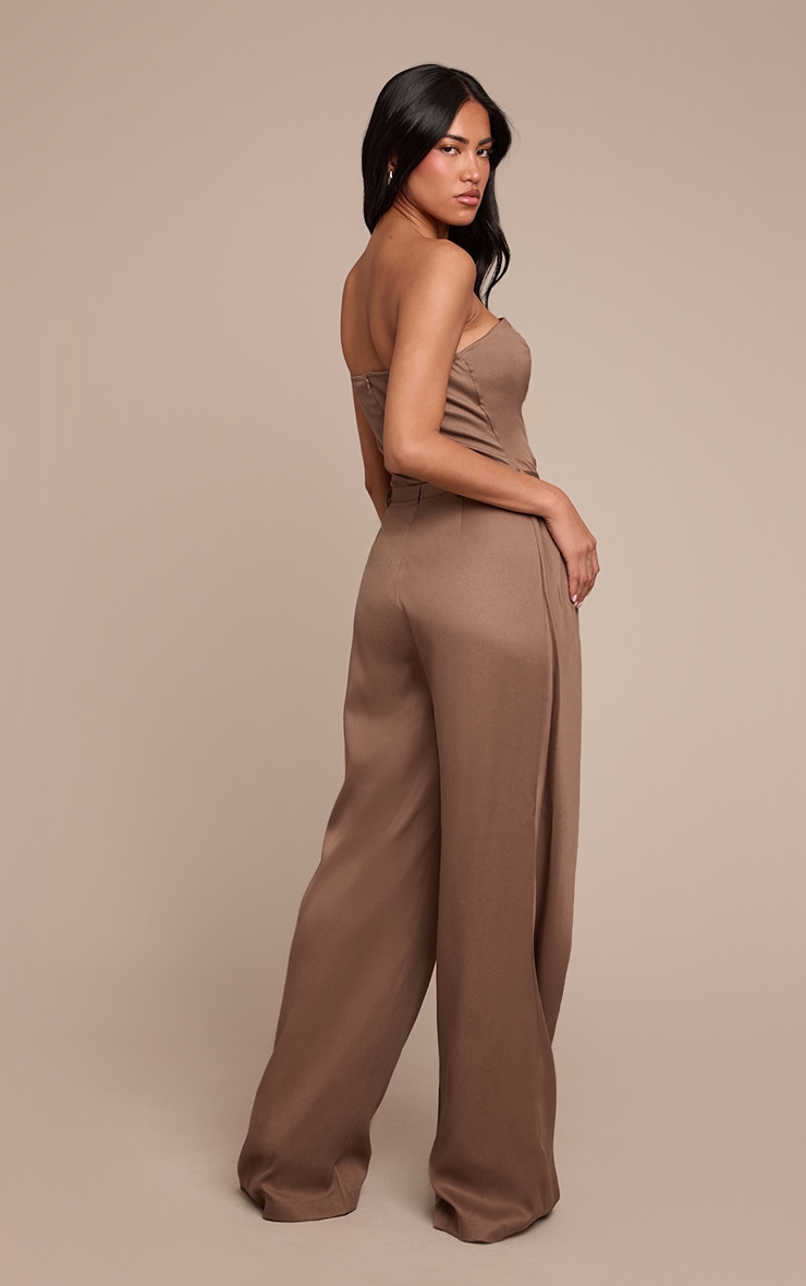 Mushroom Bandeau Wrap Waist Straight Leg Jumpsuit image 2