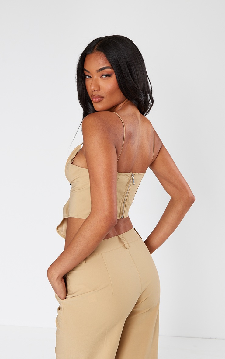 Olive Tailored Woven Ruched Front Corset image 2