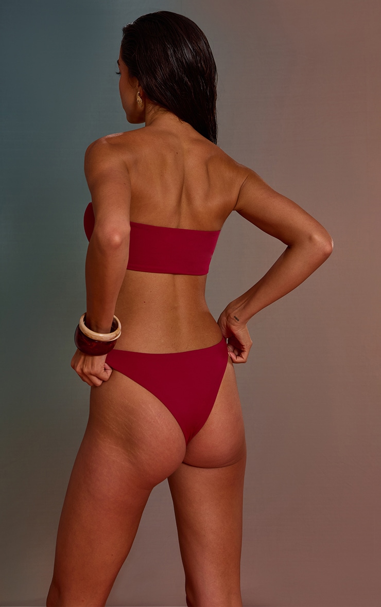 Magenta Charm Trim Brazilian Bikini Bottoms image 2