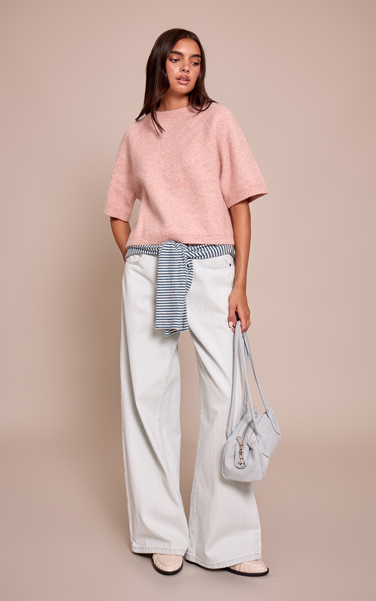 soft Pink Soft Knit T-shirt image 3