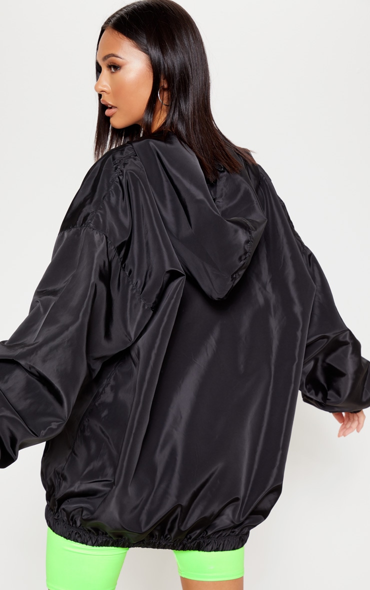 Black Oversized Shell Jacket image 2