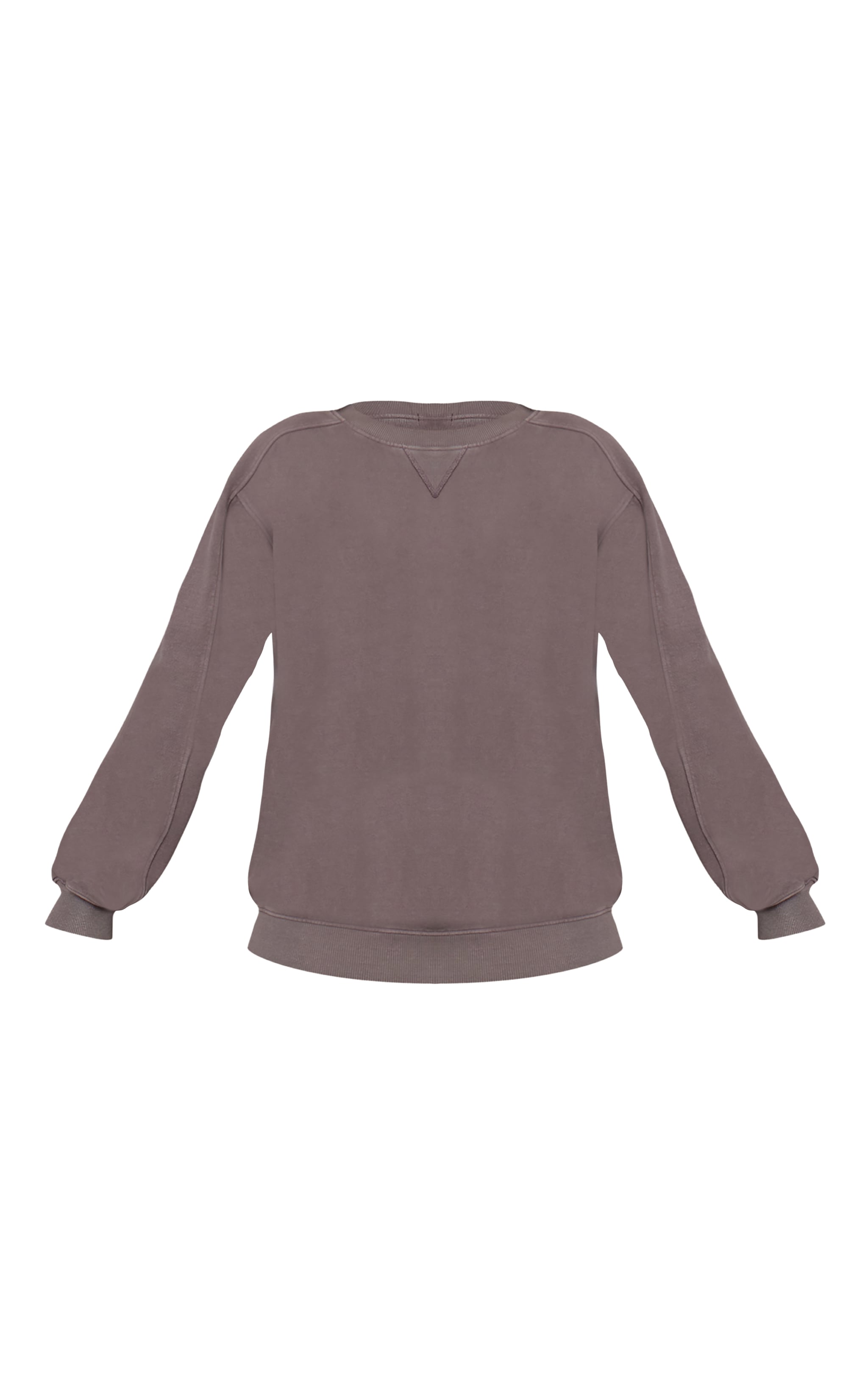 Tall Charcoal Acid Washed Cross Stitch Sweatshirt image 5