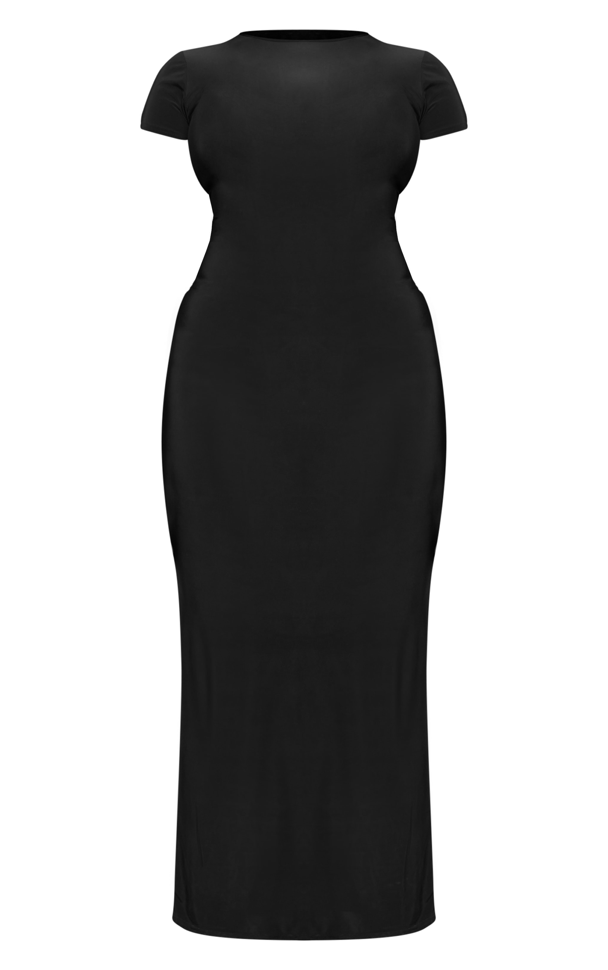 Plus Black Soft Touch Short Sleeve Maxi Dress image 5