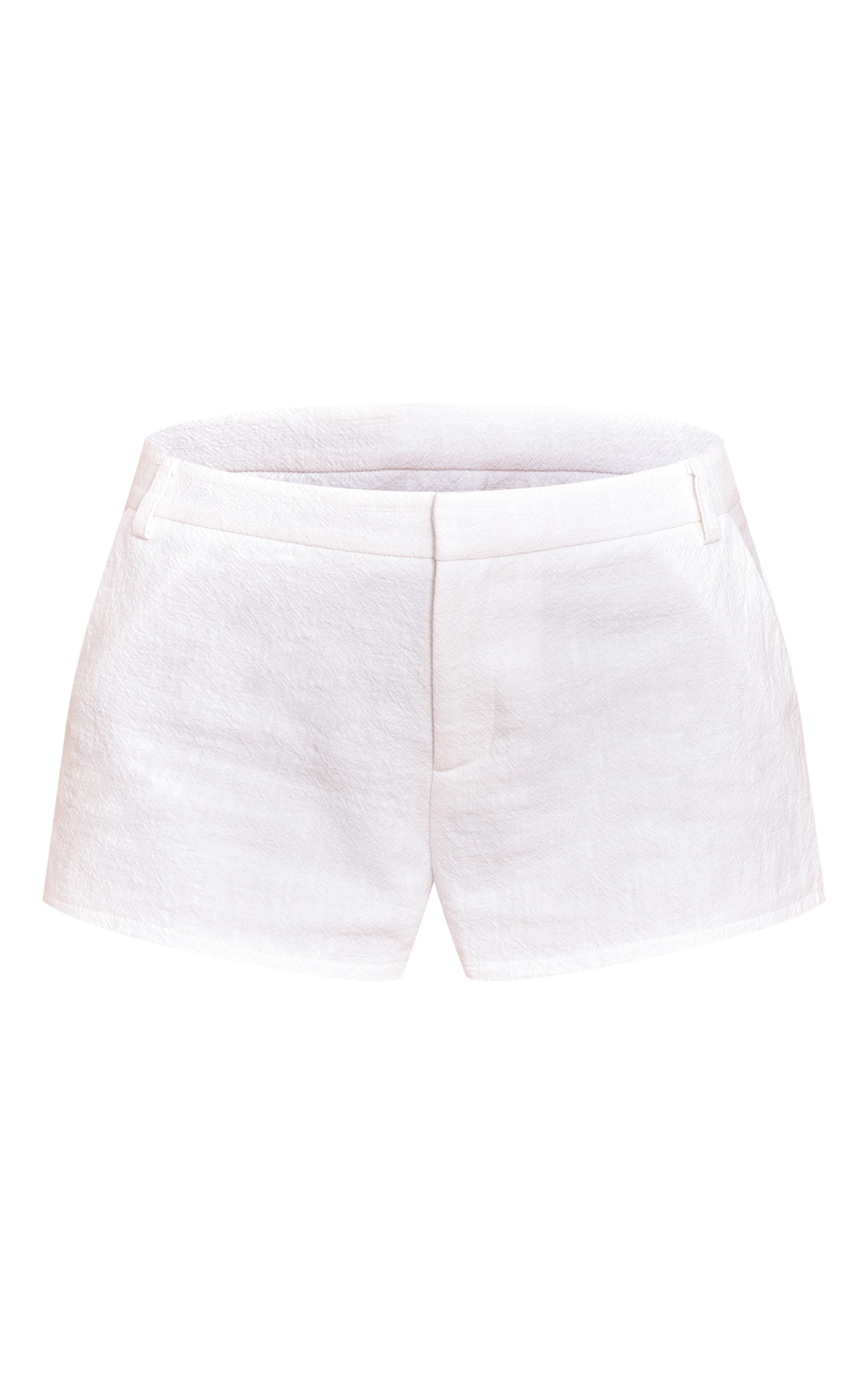 White Premium Linen Tailored Hot Pant image 6