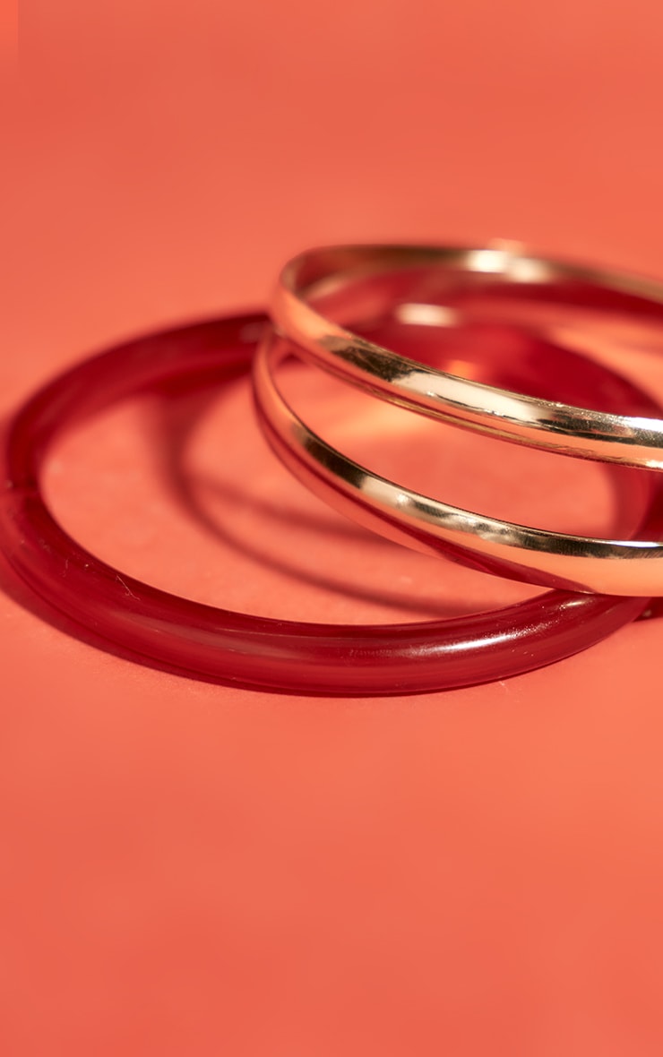Gold Resin Bangle Multipack image 2
