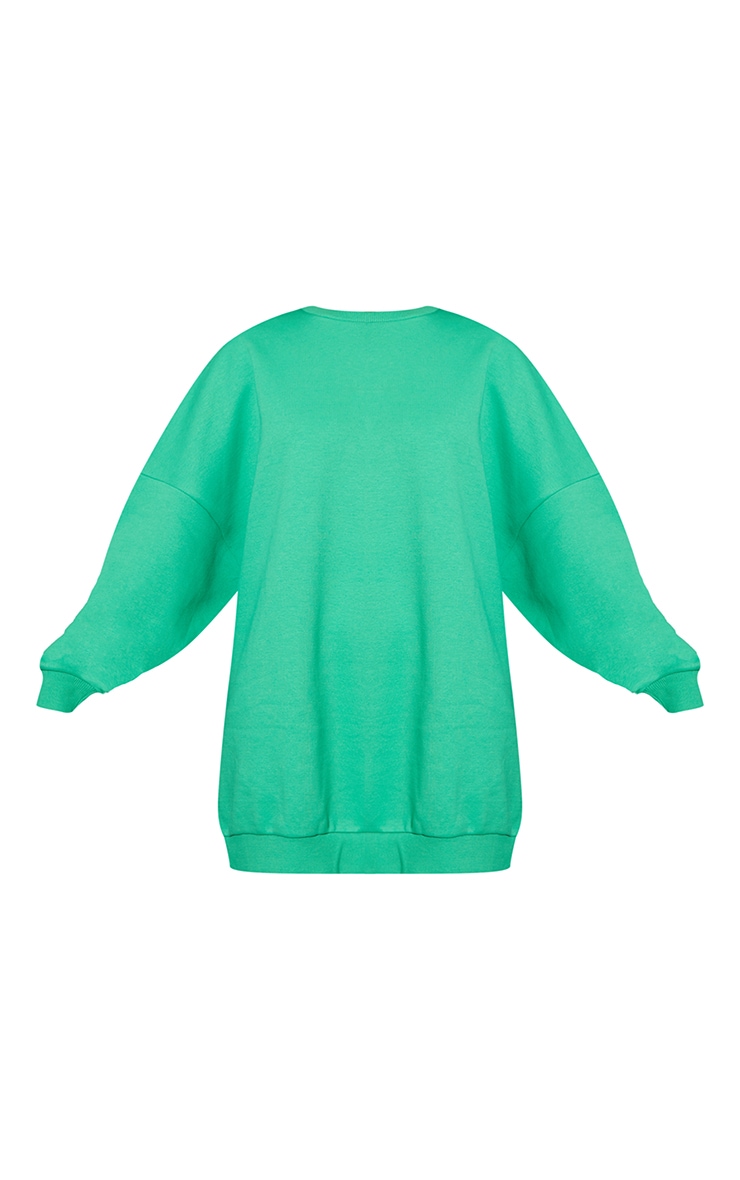 Robe pull en sweat vert imprimé Wellness image 5