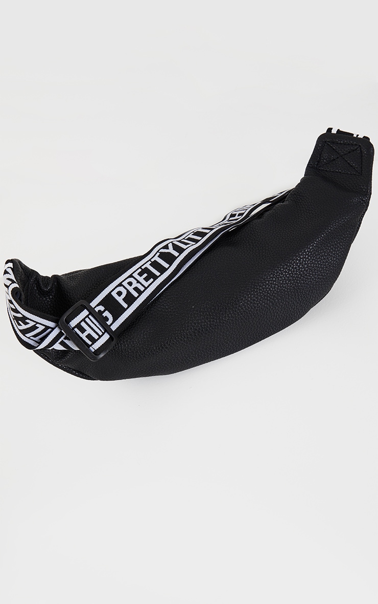 PRETTYLITTLETHING Black Elastic Fanny Pack image 3