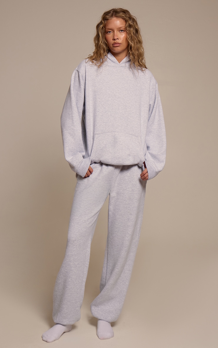 Ash Grey Cotton Fleece Pullover Hoodie image 3