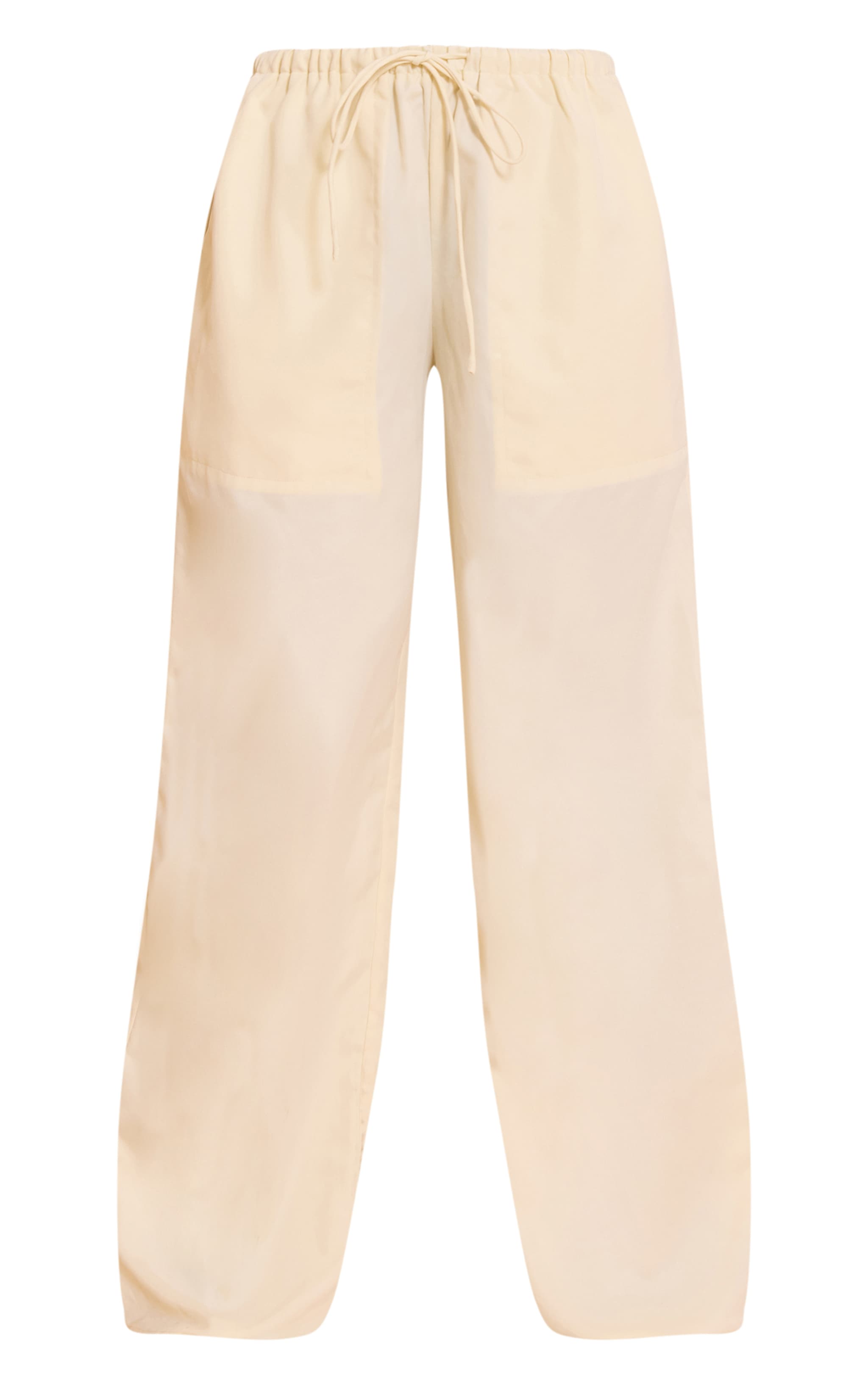 Pantalon décontracté tissé jaune citron à cordons ajustables et taille basse image 5