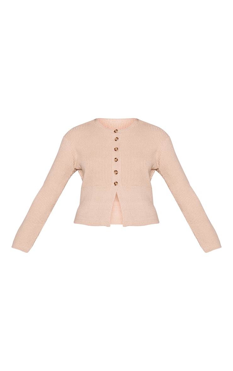 Oatmeal Cinched Waist Cardigan  image 5